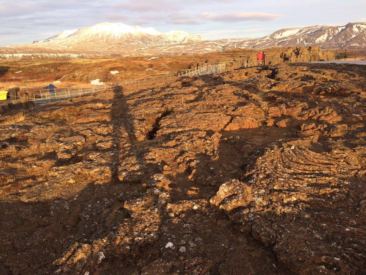 shadow figure in the sunset in nature