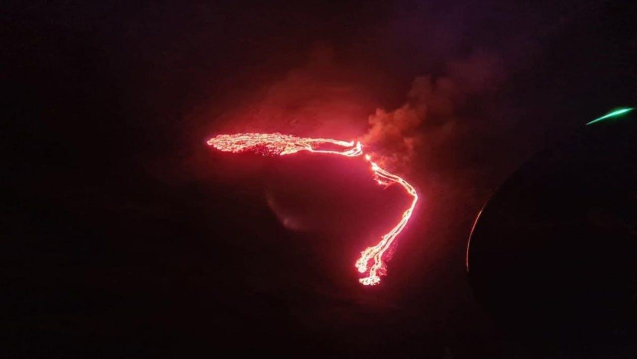 First Images of the Eruption Fissure
