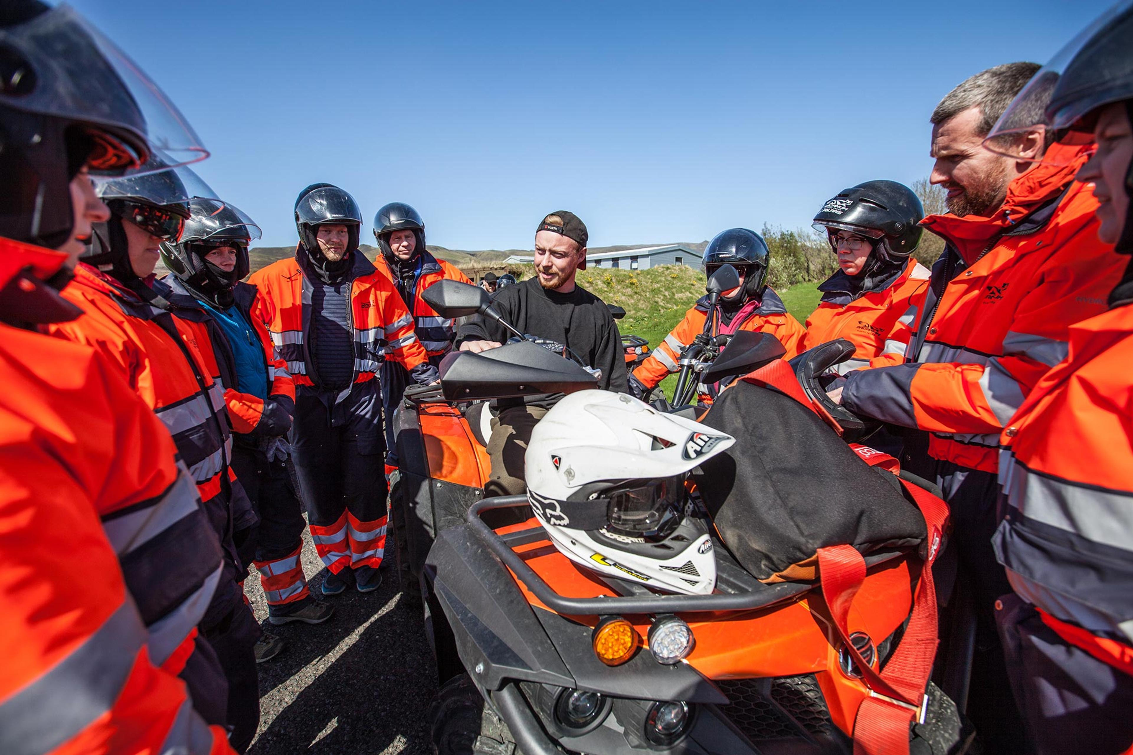 A guide teaching people how to drive an ATV quad bike