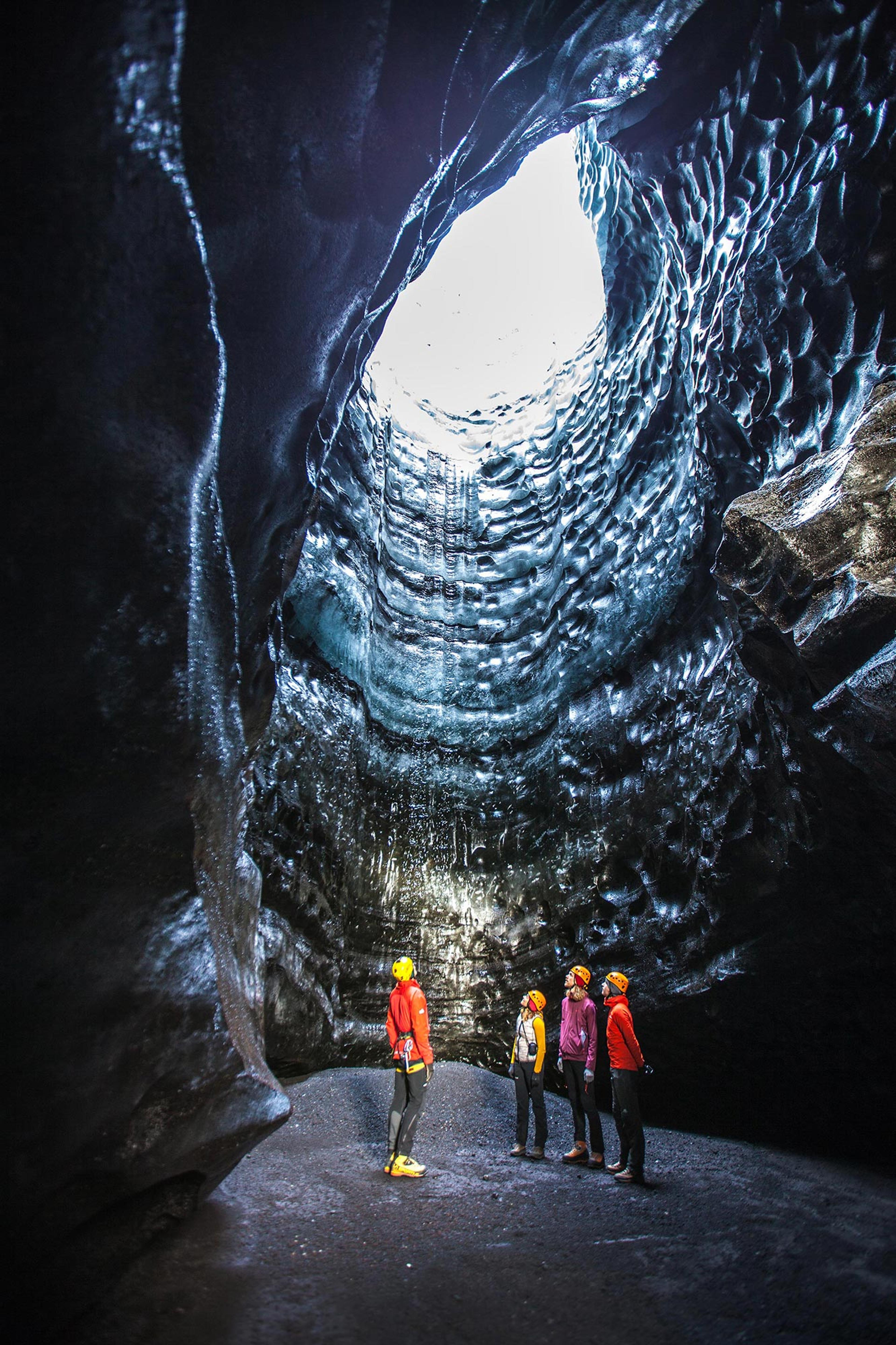 Hole in a glacier