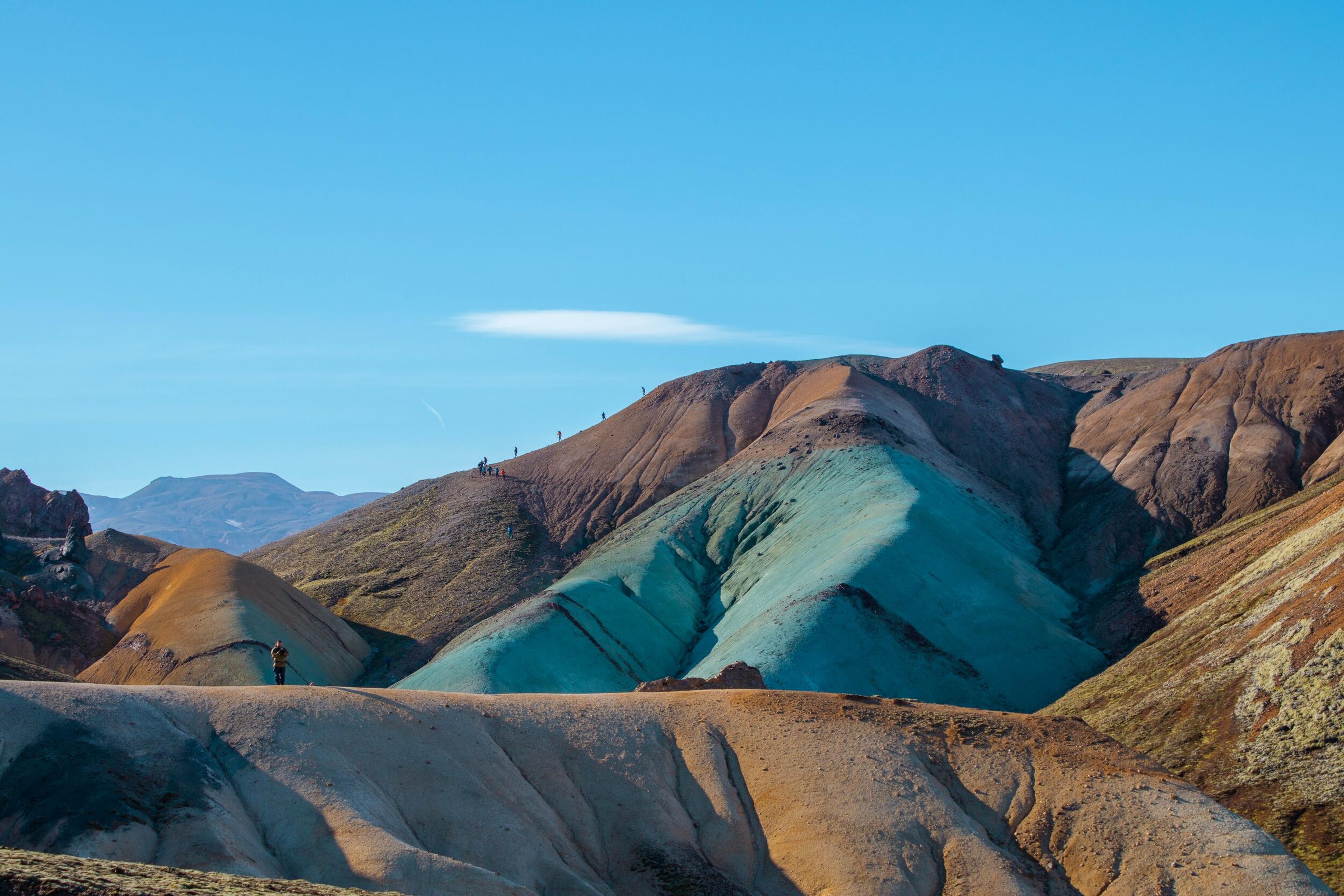 The incredibly blueish green ridge of Green Ridge in Iceland
