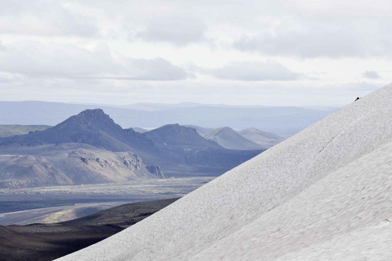 Ice bank on volcano Hekla, Iceland