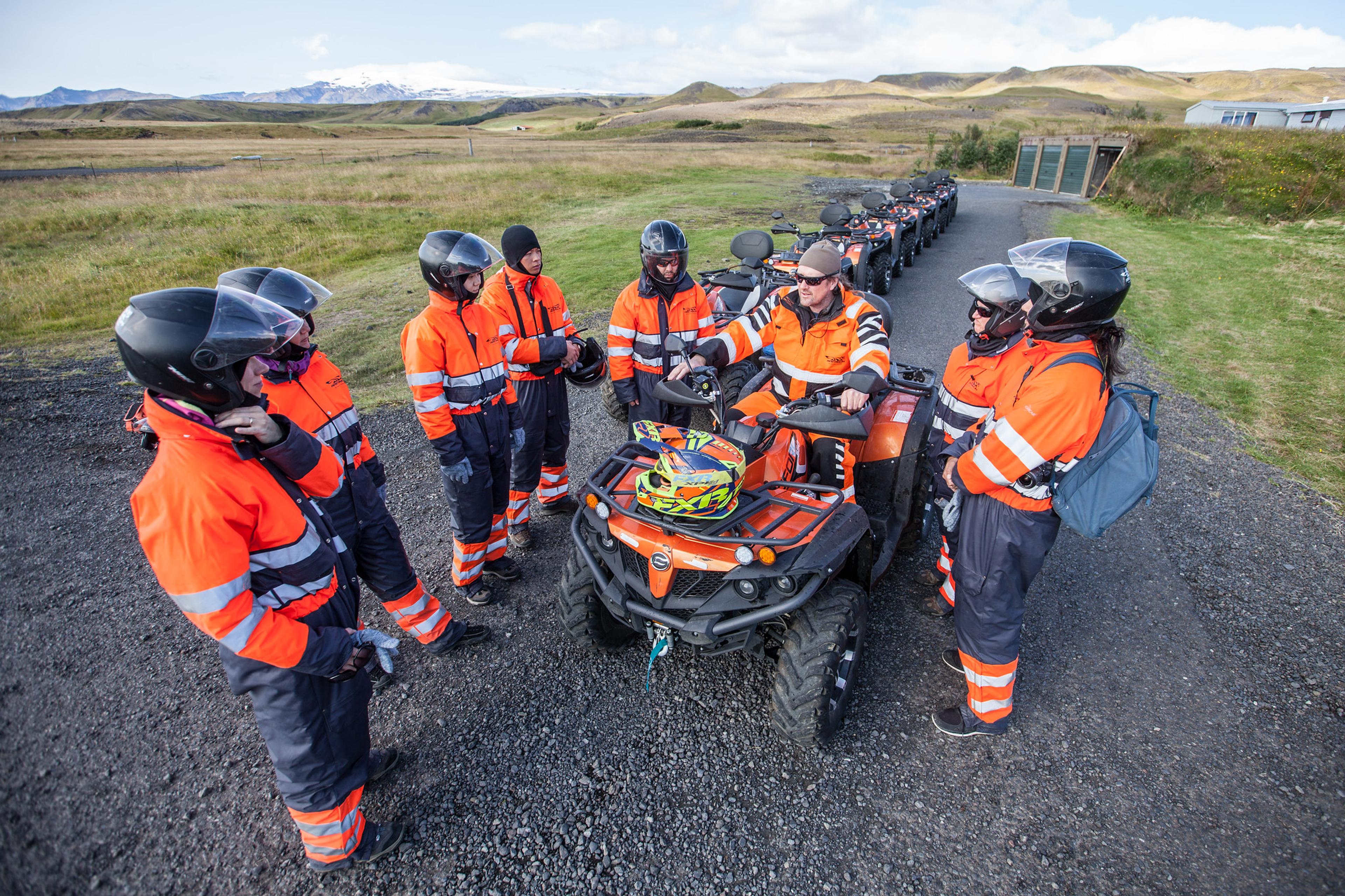 A ATV quad bike guide telling people how to drive the machine properly