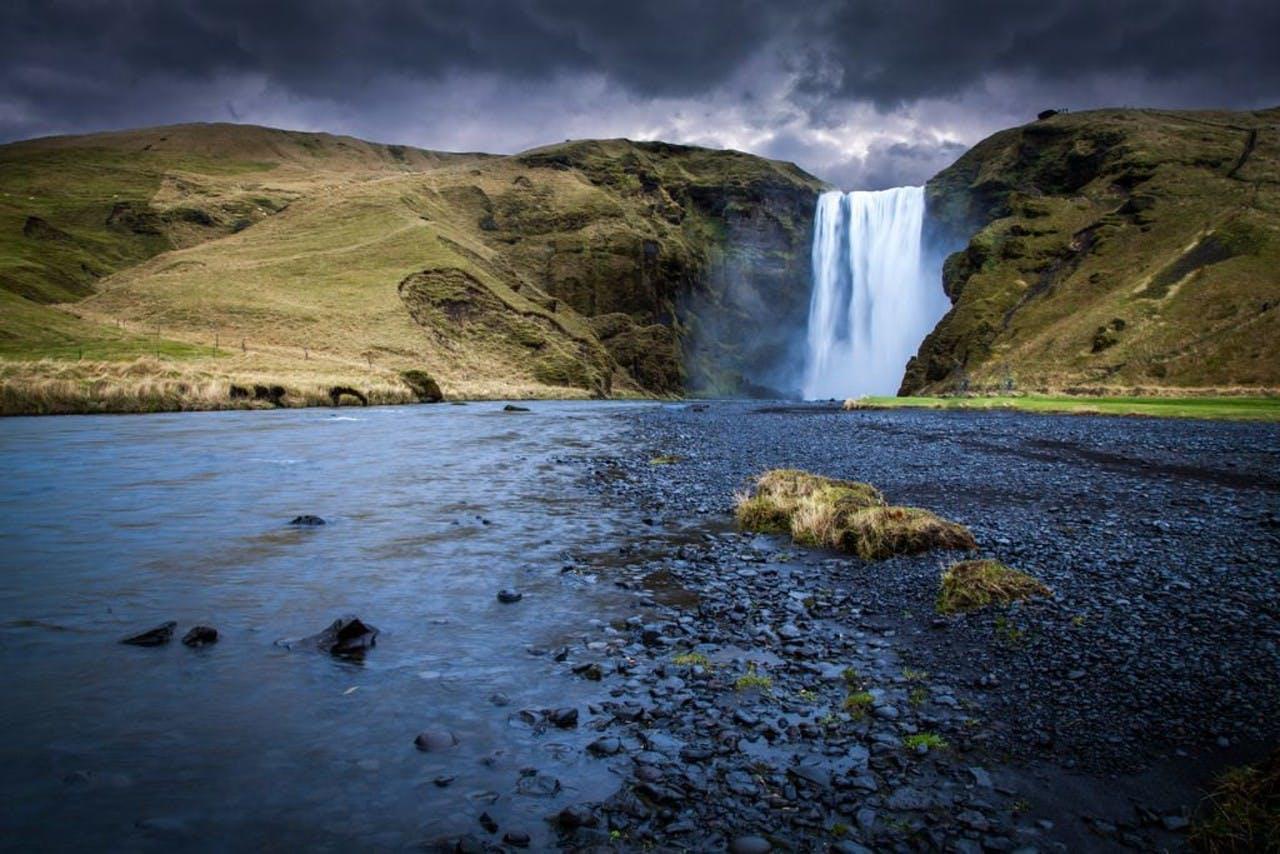 Skógafoss waterfall in Skógar