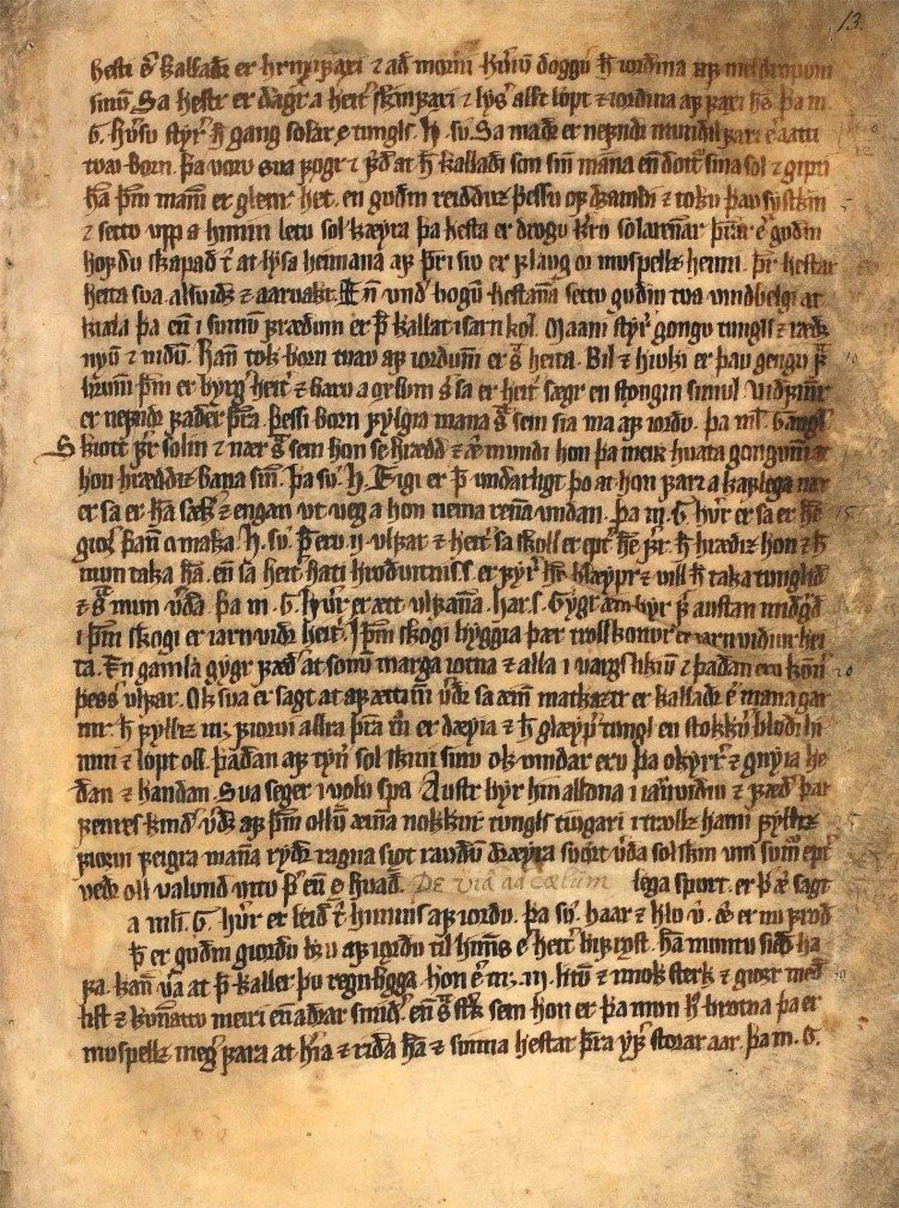 Codex Warmianus, an ancient Icelandic text