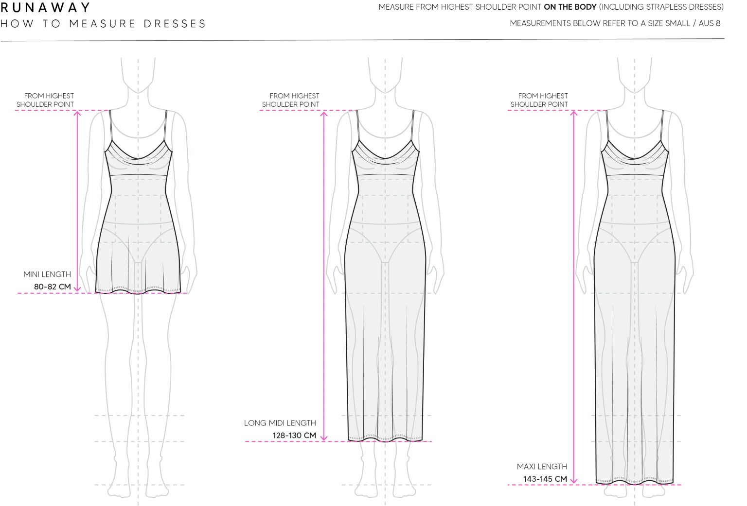 How to measure dresses guide