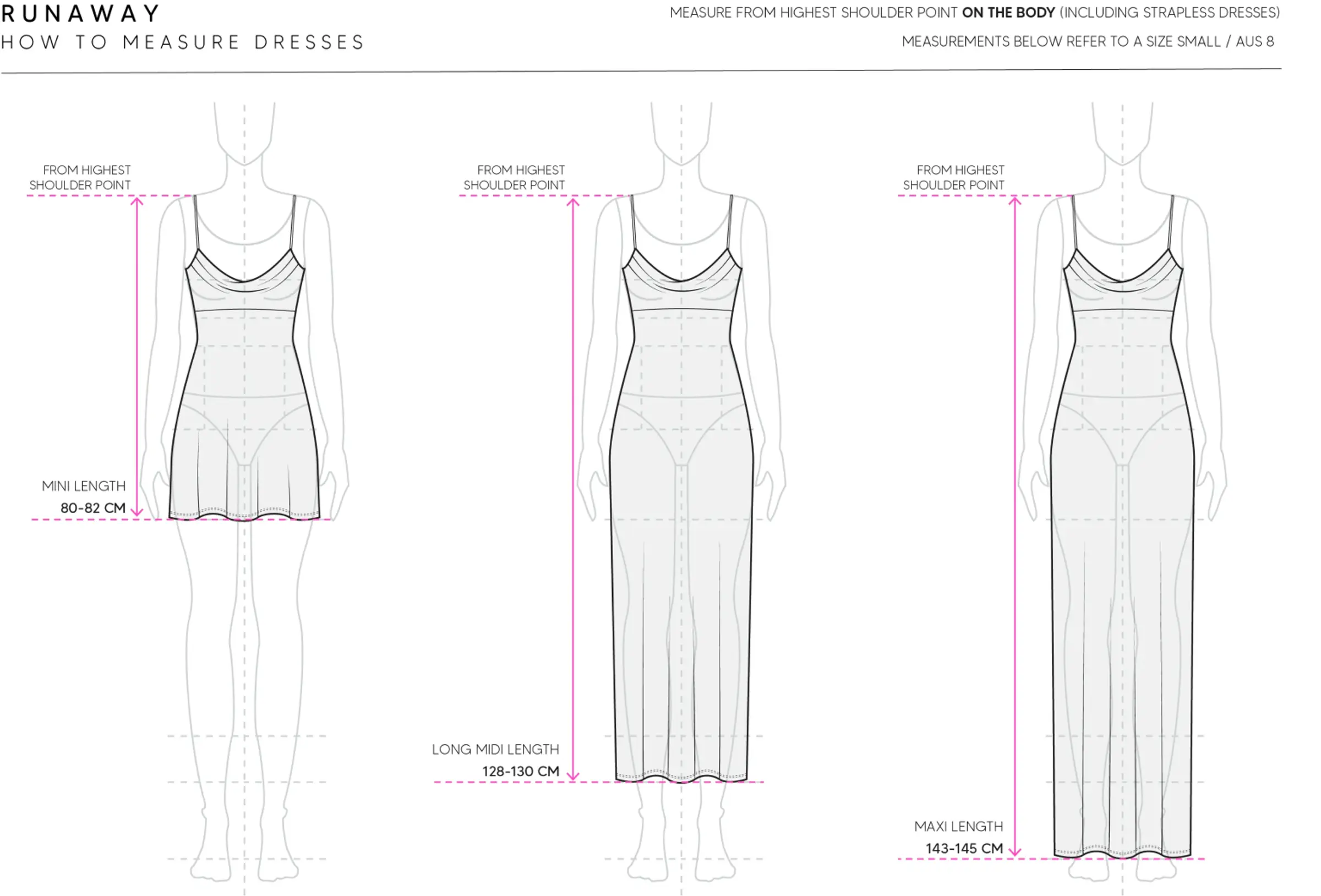 How to measure dresses guide