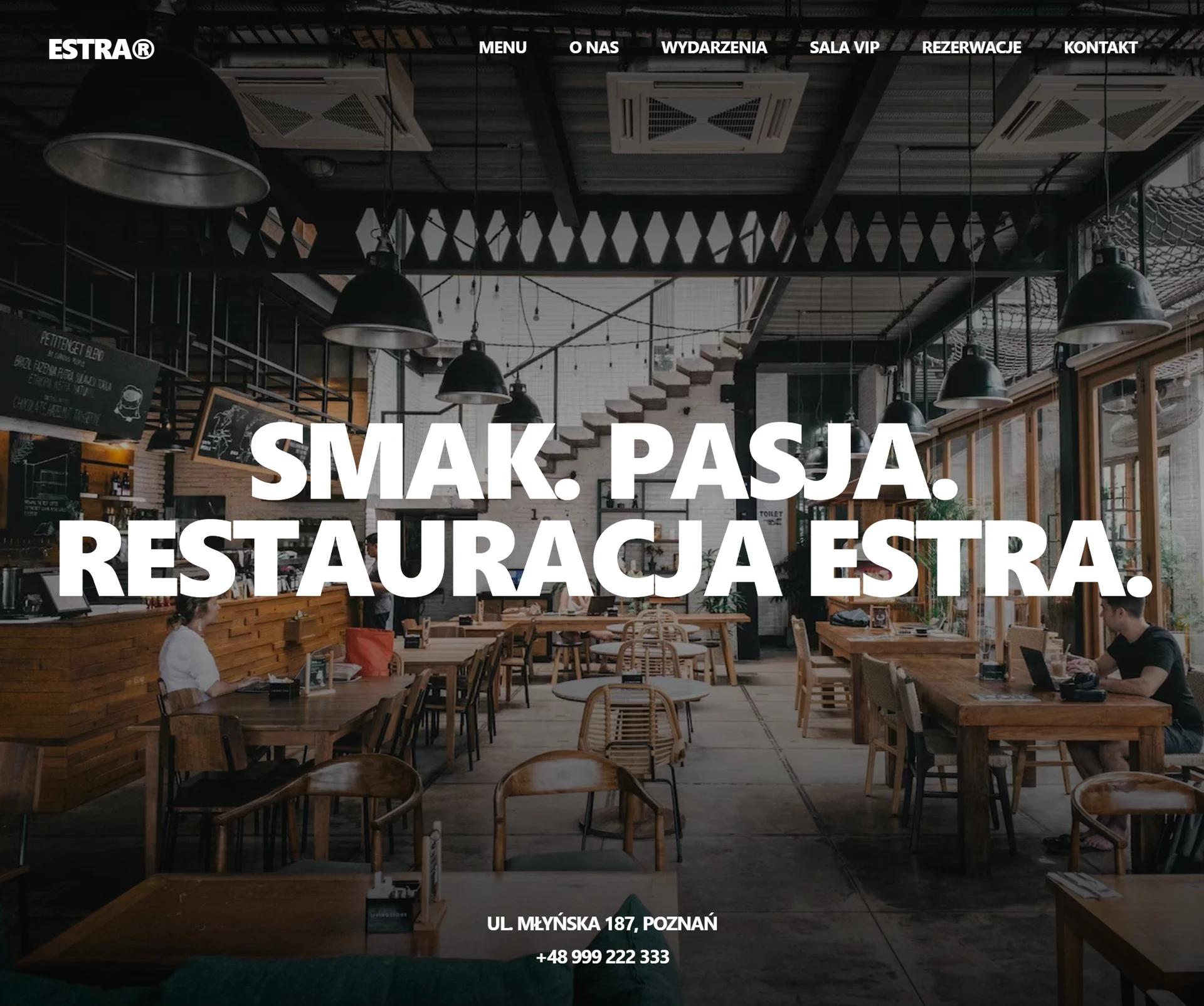 Strona główna projektu restauracji ESTRA