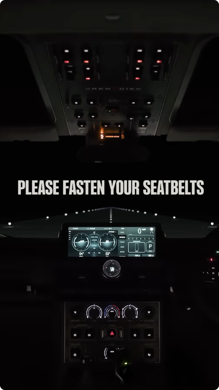 Overhead switches that make you  feel like a pilot.