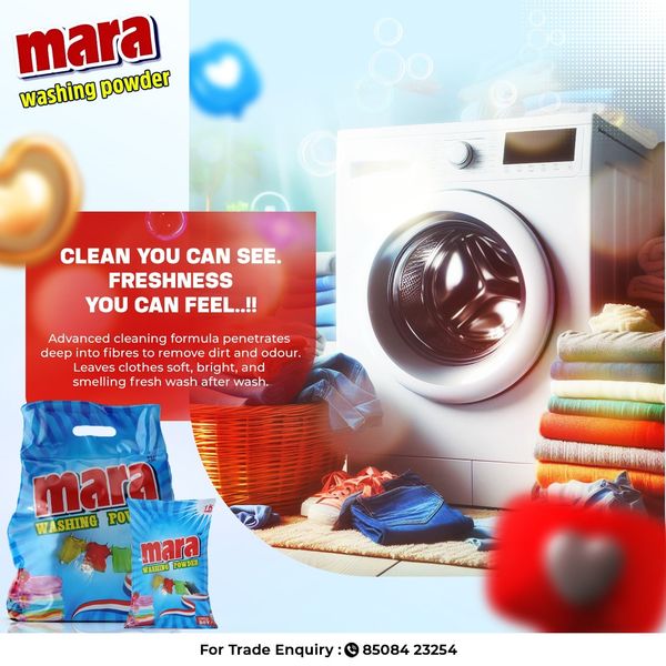 Creative design for mara washing powder