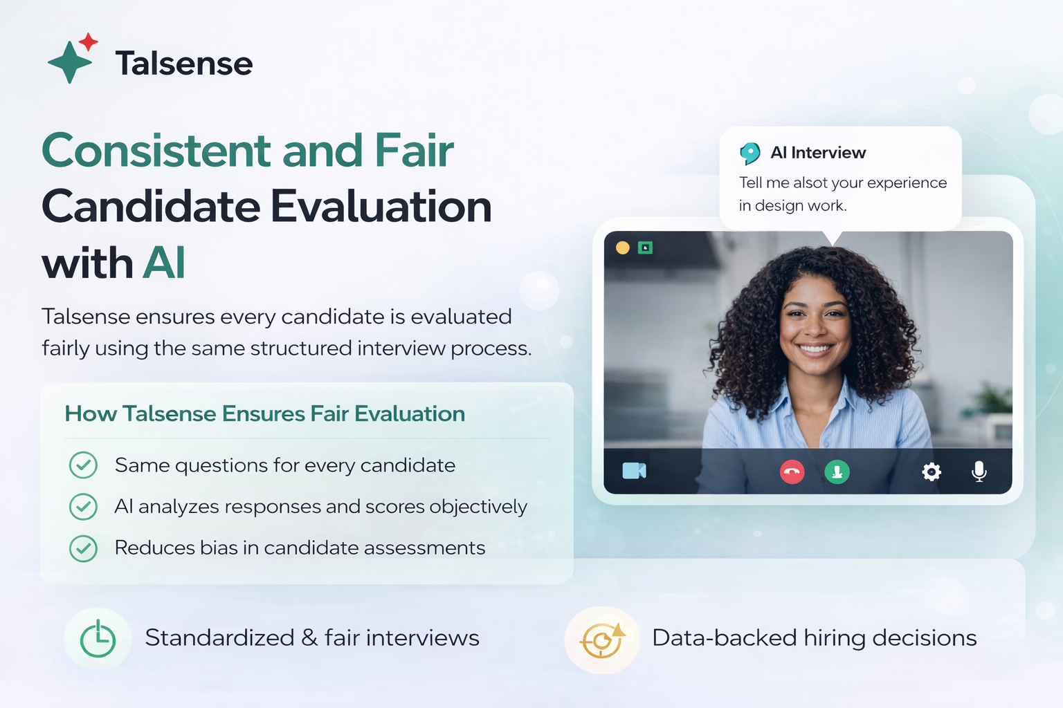 Consistent and Fair Candidate Evaluation with Talsense