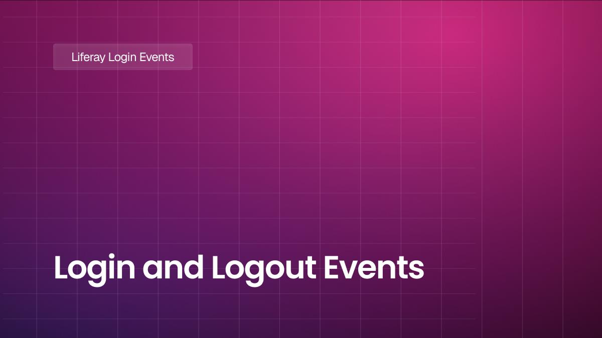 Login and Logout Events