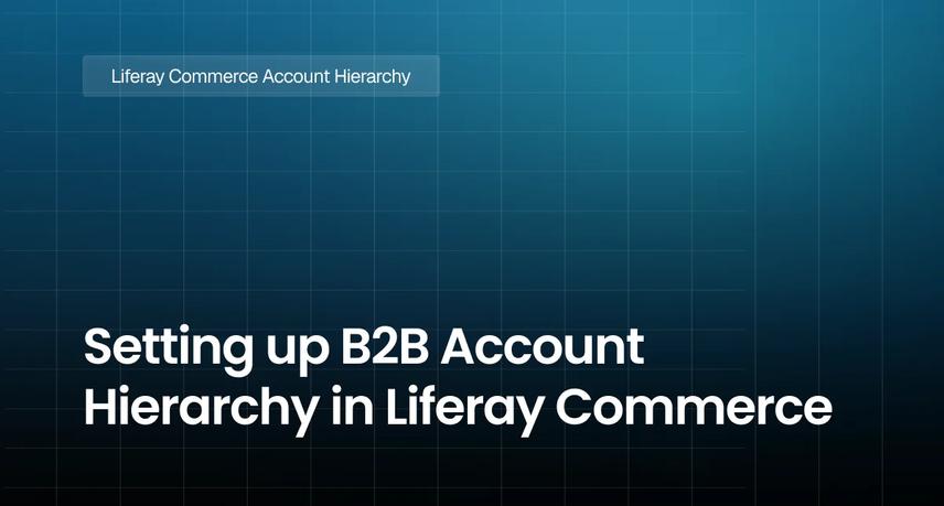 Setting up B2B Account Hierarchy in Liferay Commerce