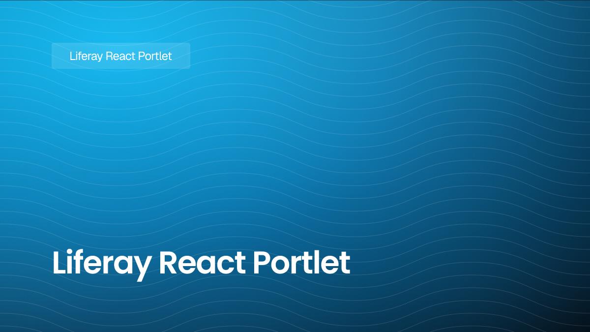 Liferay React Portlet