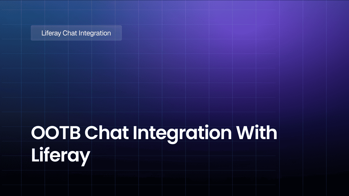 OOTB Chat Integration With Liferay