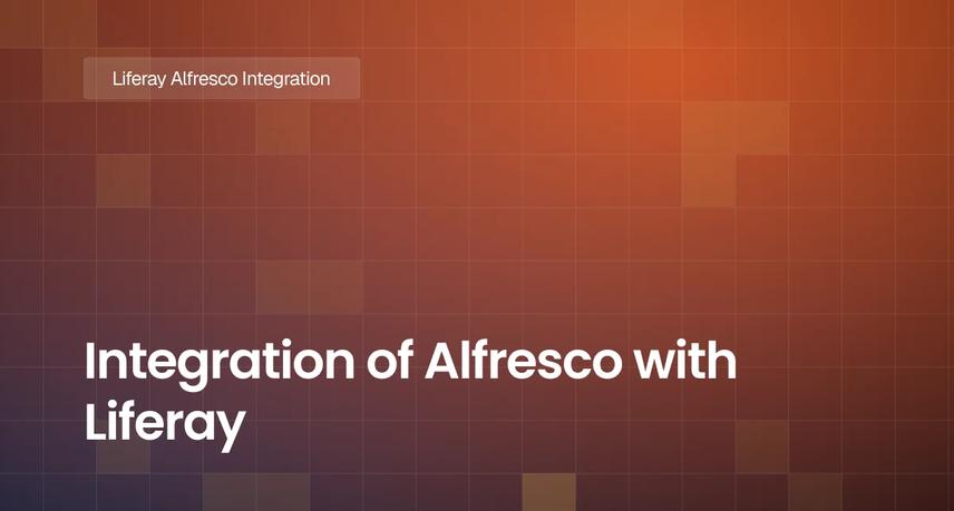 Integration of Alfresco with Liferay