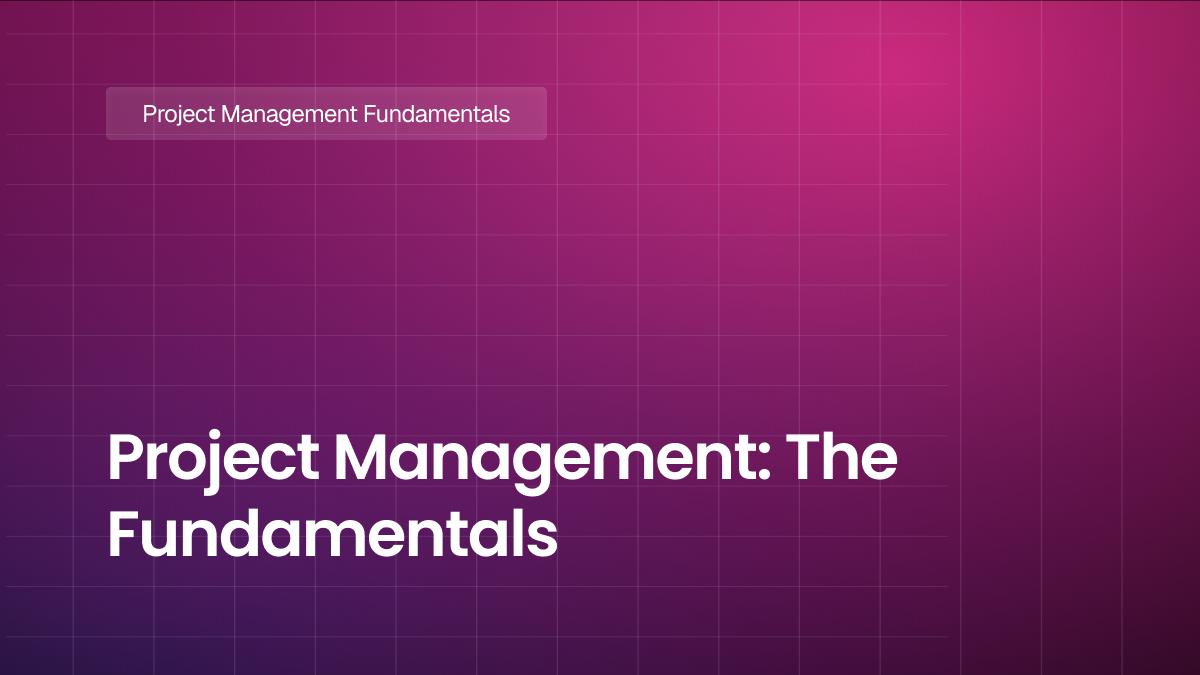 Project Management: The Fundamentals