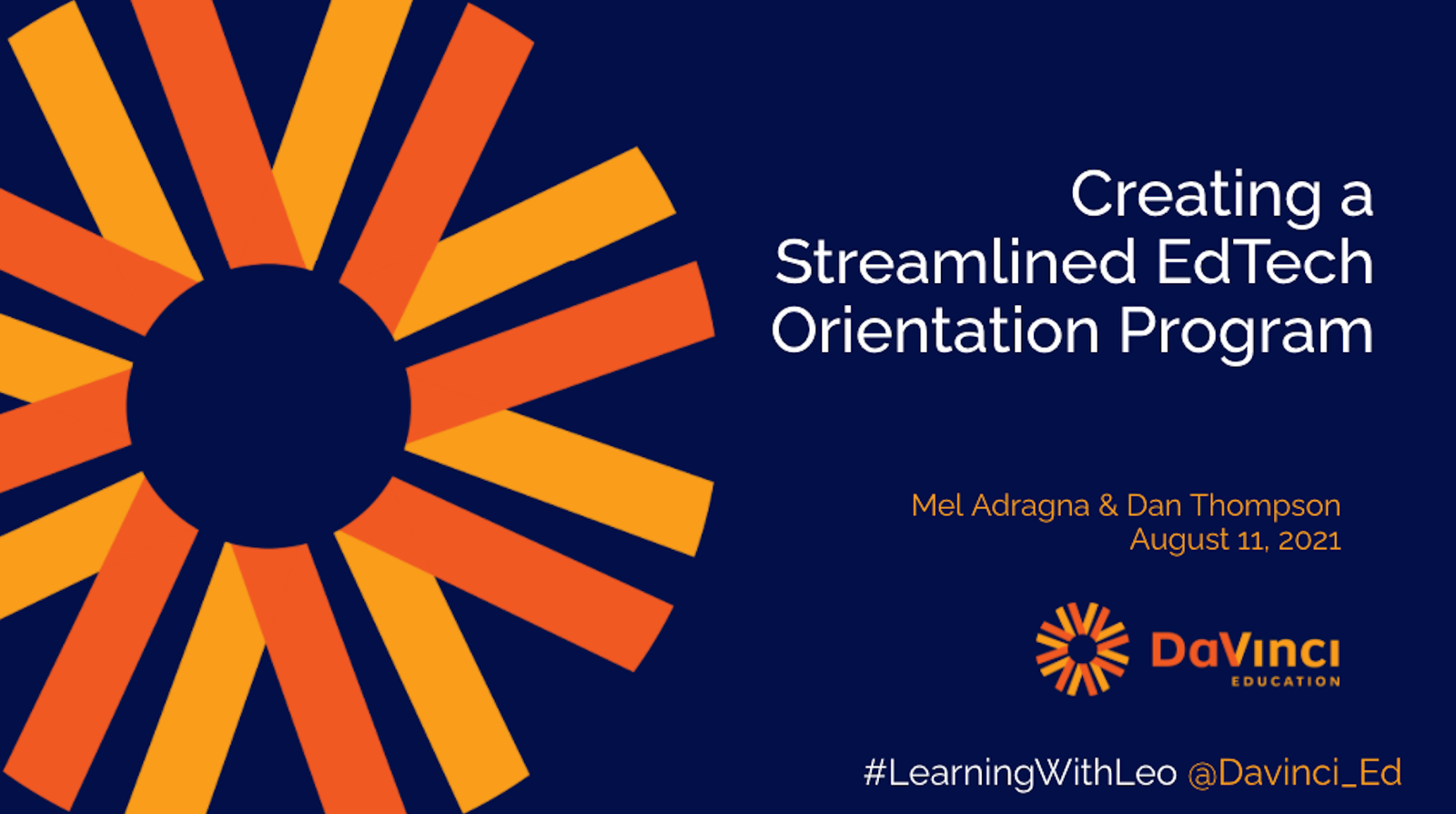 Creating a Streamlined EdTech Orientation Program