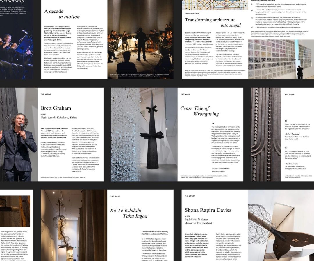 The Govett-Brewster Foundation: Bold creativity, inspired giving.