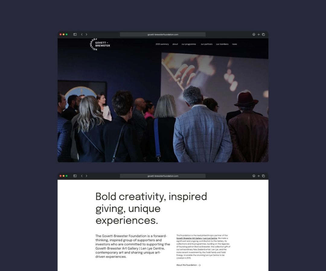 The Govett-Brewster Foundation: Bold creativity, inspired giving.