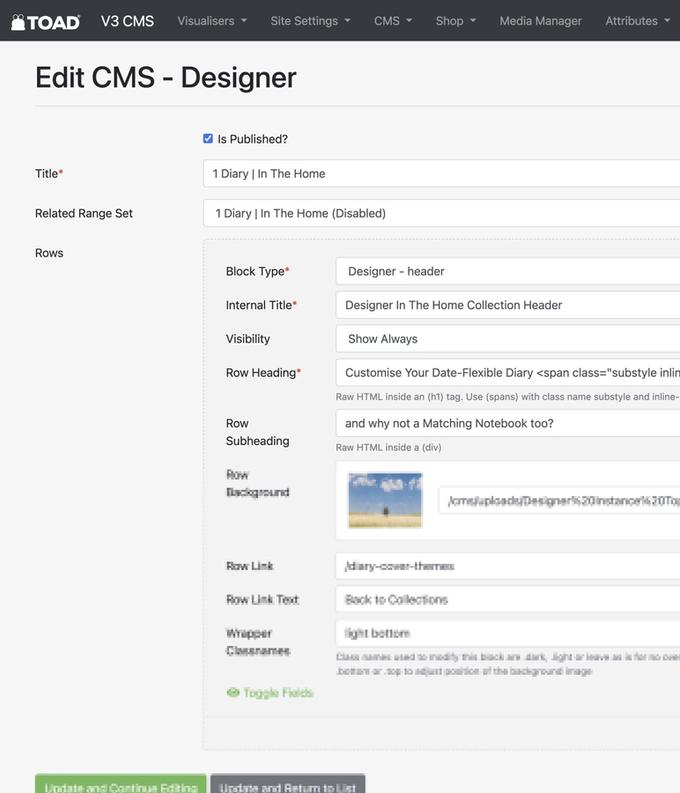 Toad - Edit CMS Designer Desktop