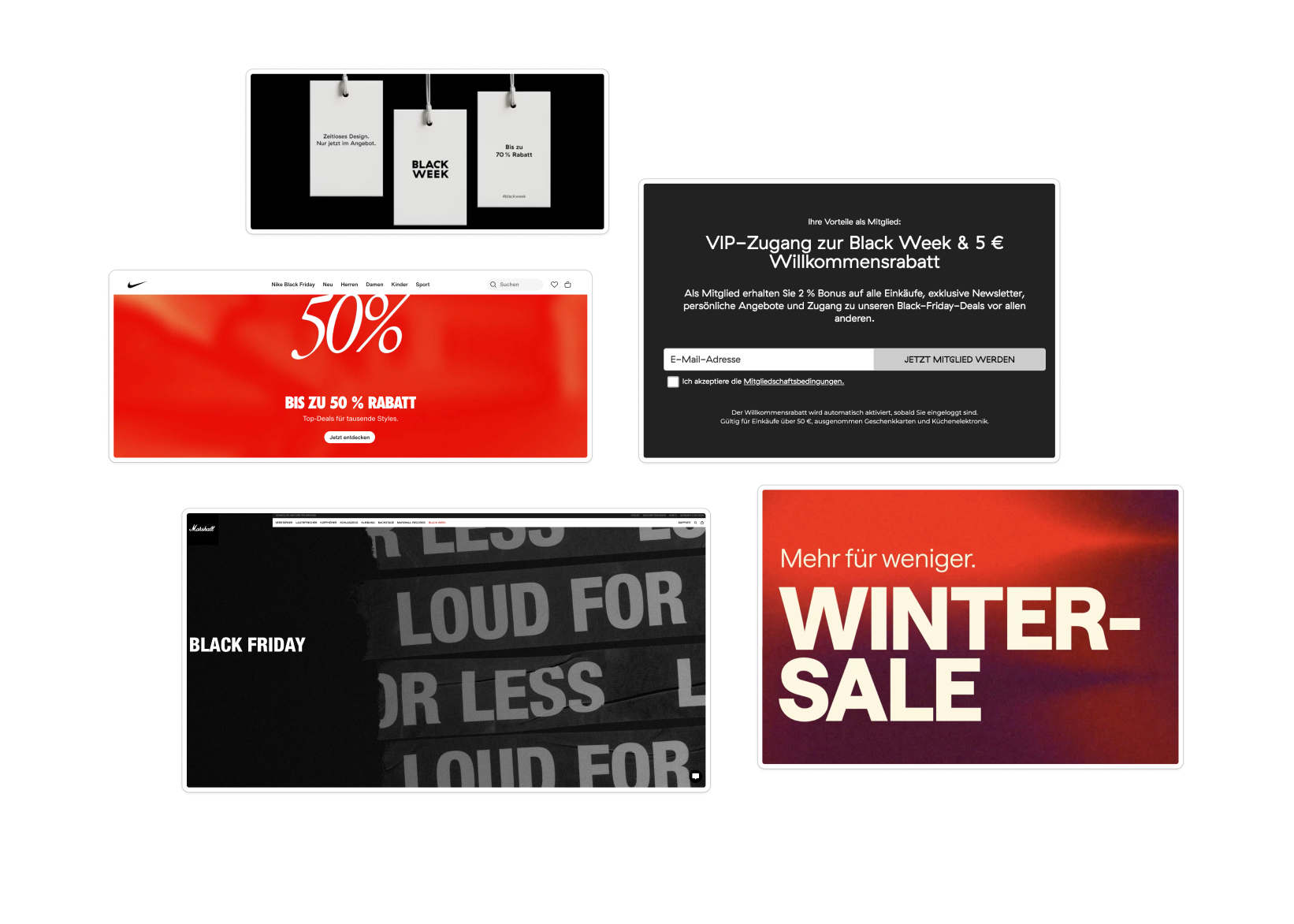 Back Friday & Winter Sale Banner Onlineshops