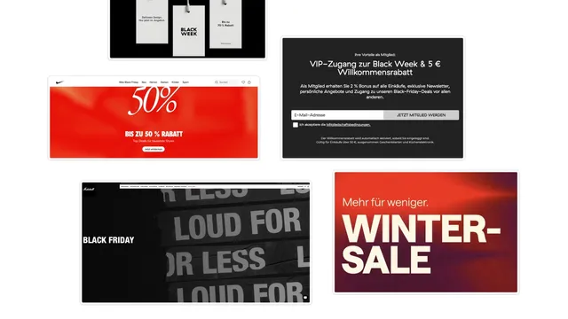 Black Friday & Winter Sale Banner Online Shops