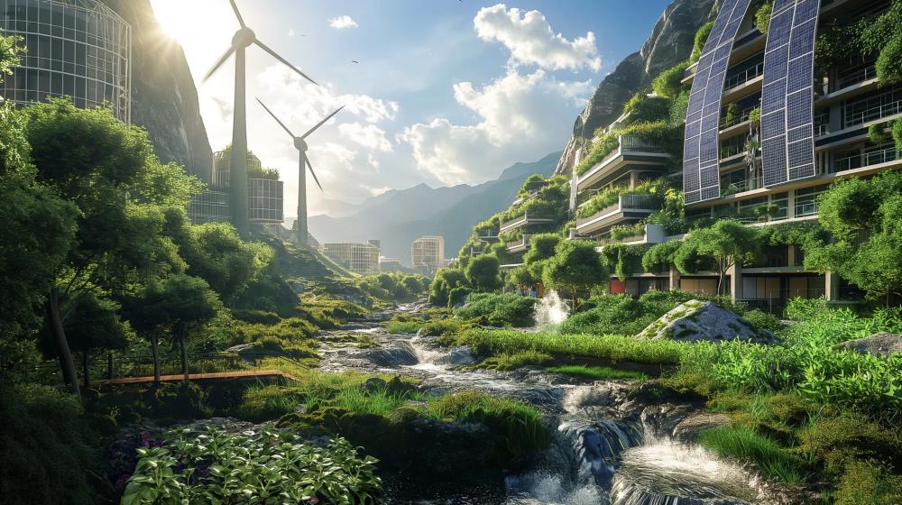 A solarpunk vision of the future