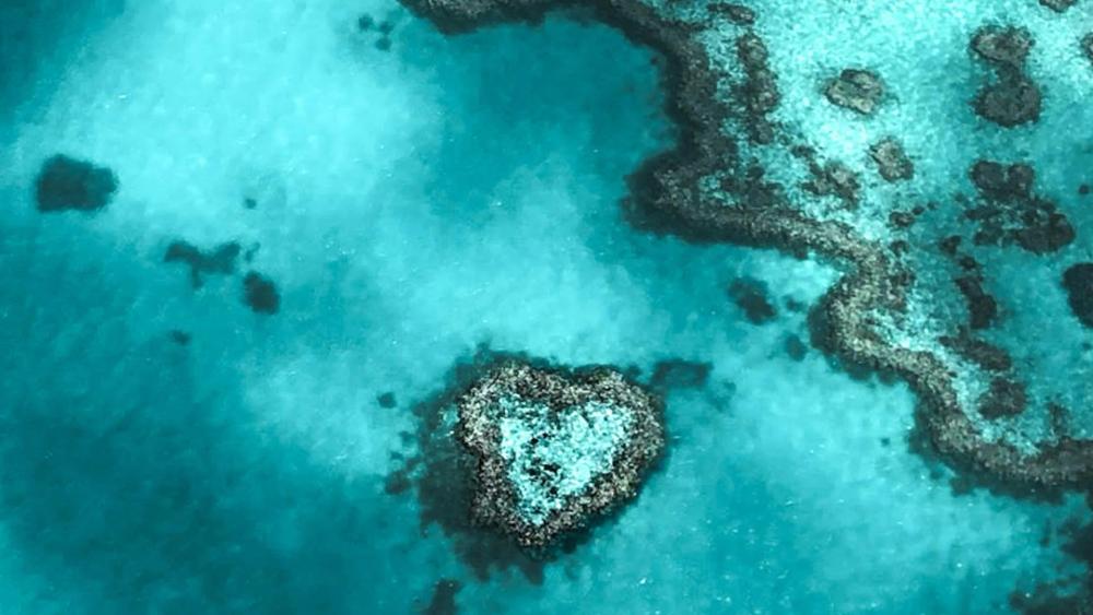 Island in the shape of a heart