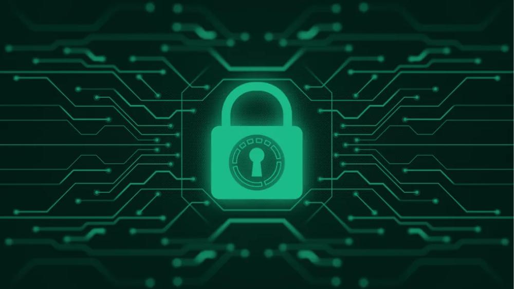 A lock on a data background