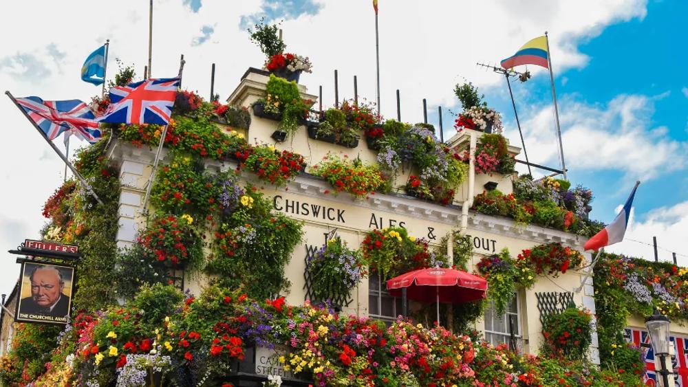 The Churchill Arms pub in London