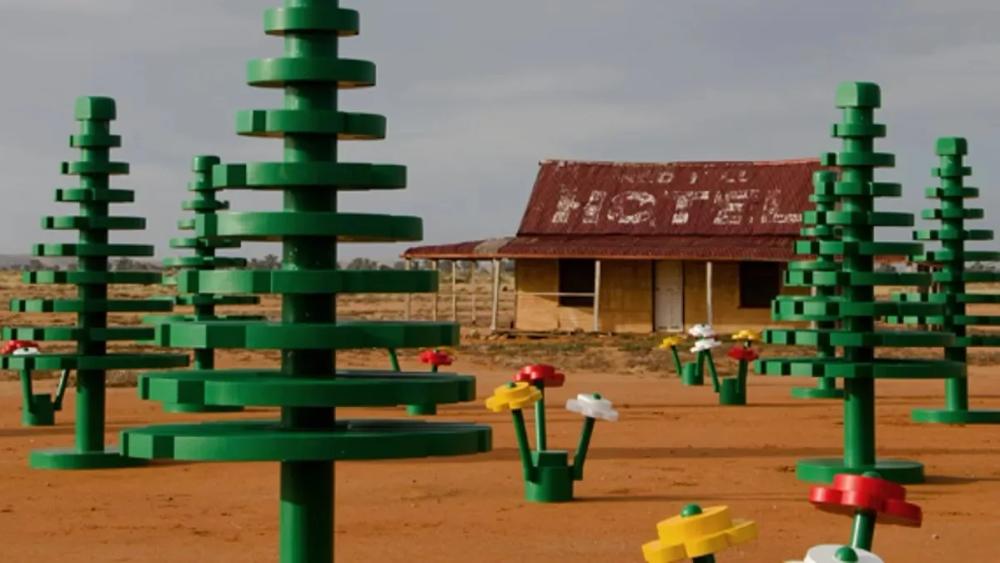 Life-sized Lego Trees In Australian Desert