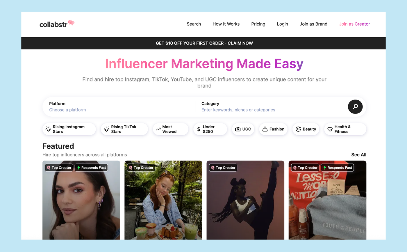 Collabstr: Simple Creator Marketplace for Quick Campaigns