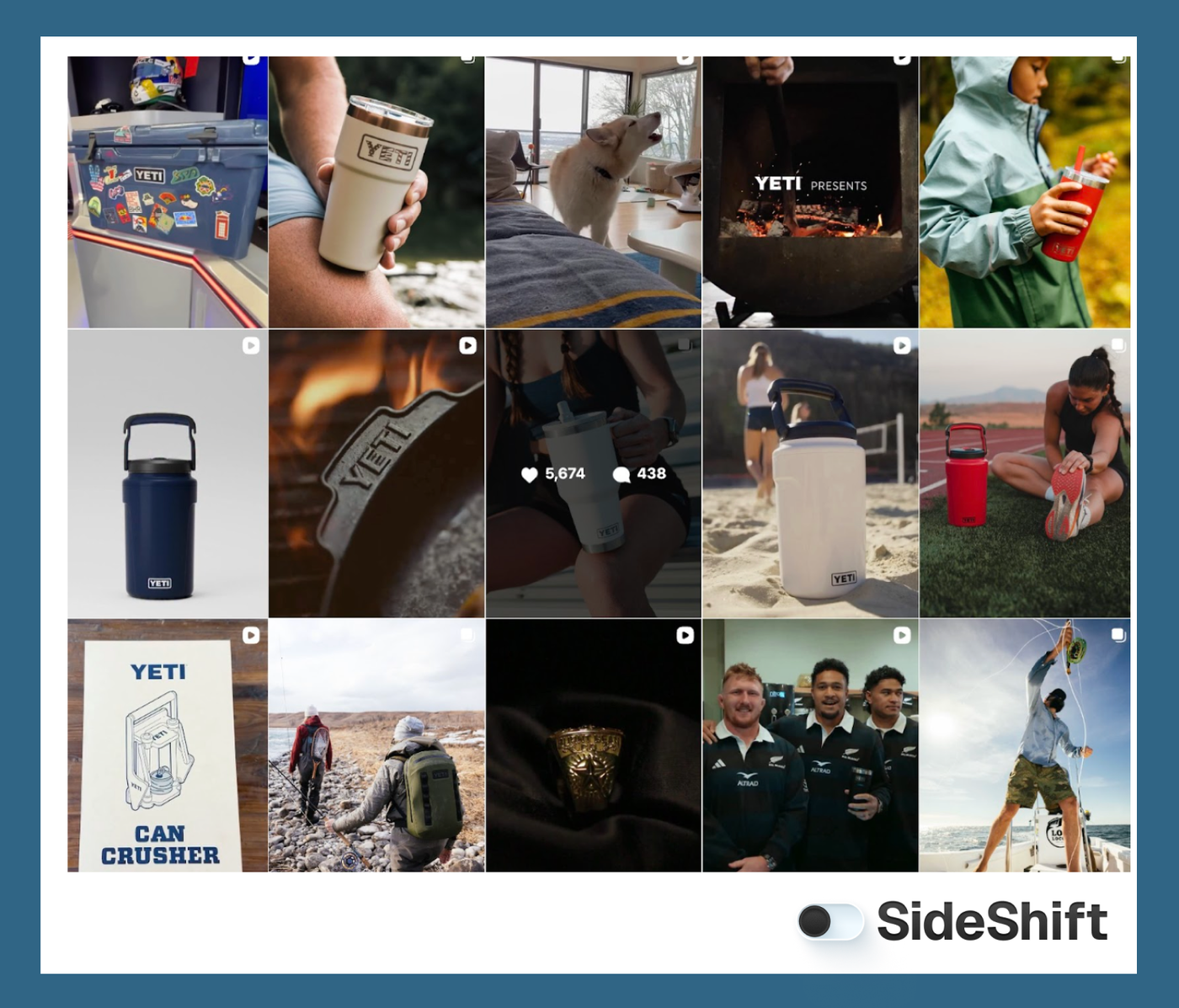 Example of influencer content being repurposed