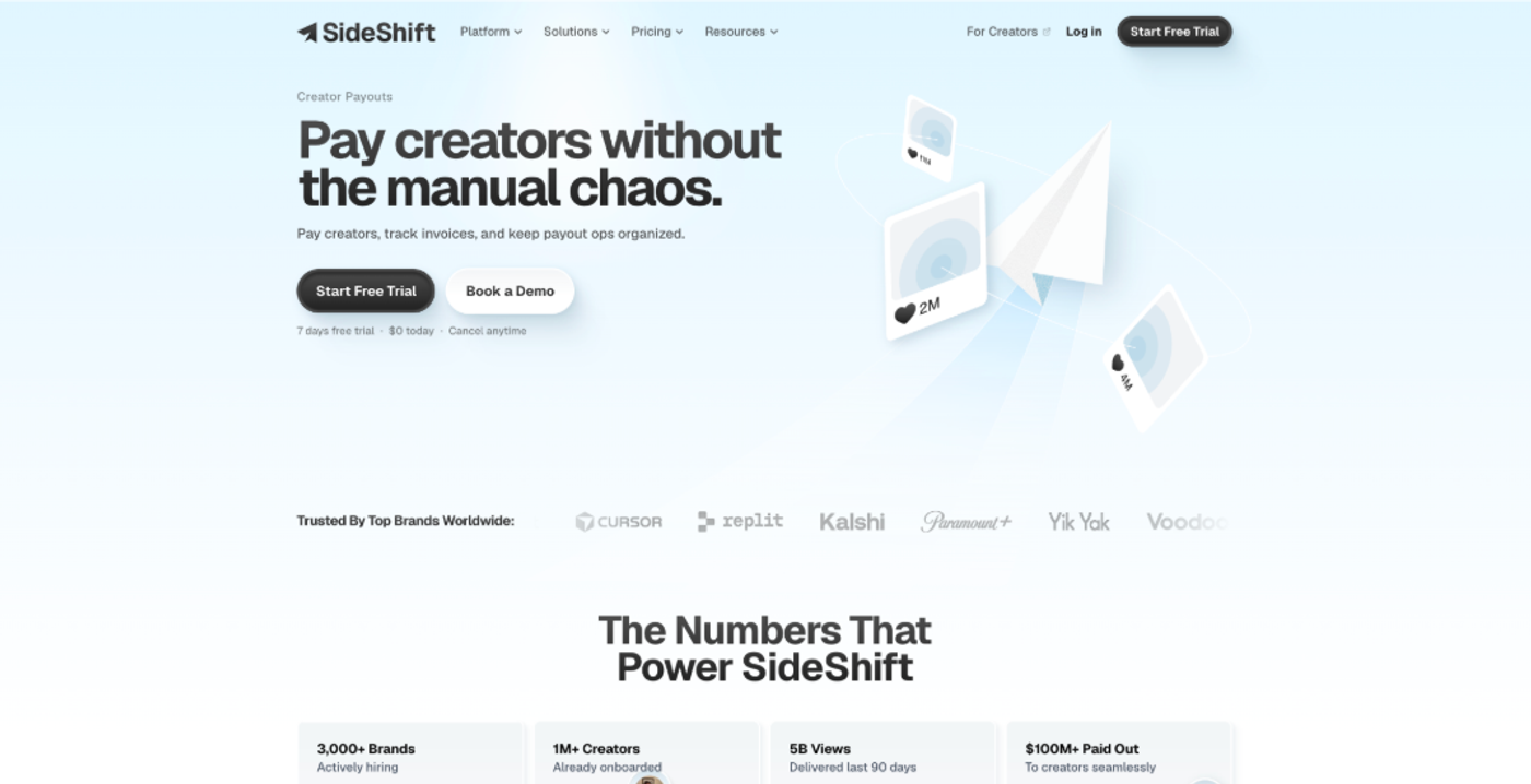  Pay TikTok Creators Using SideShift