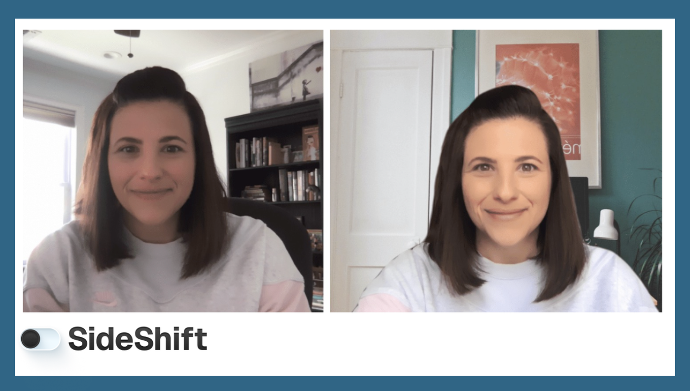 Before and after using a ring light