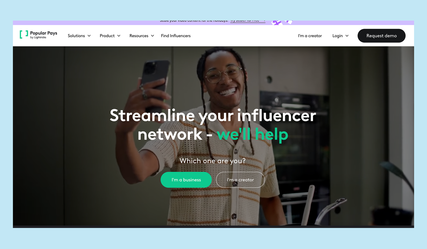 Popular Pays Homepage