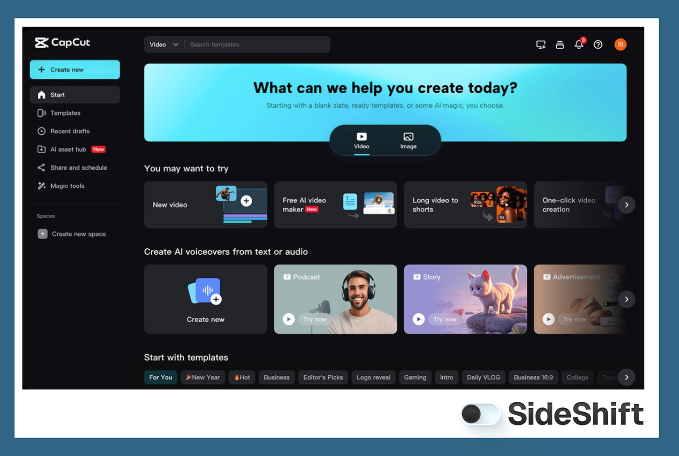 CapCut, an editing software for content creators