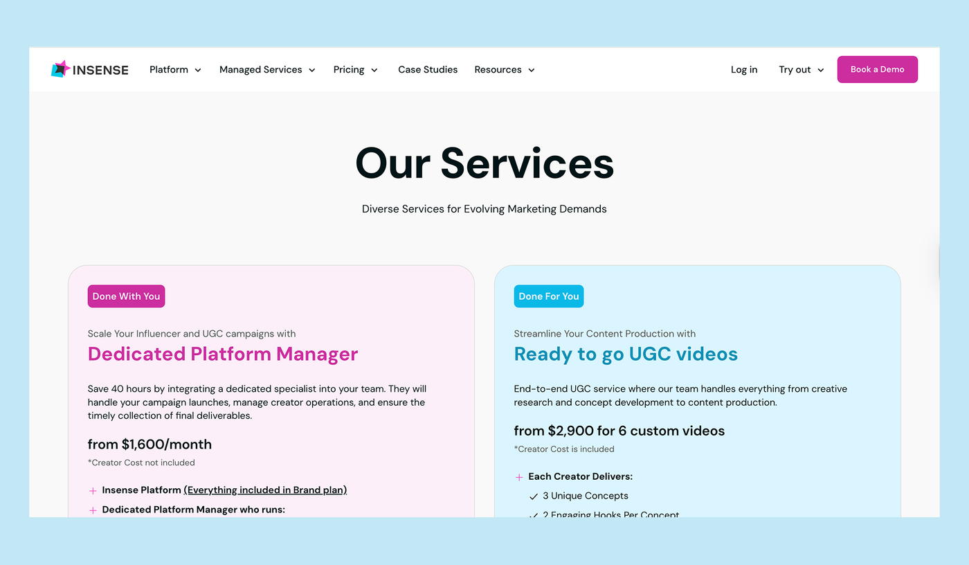 Insense Pricing & Costs