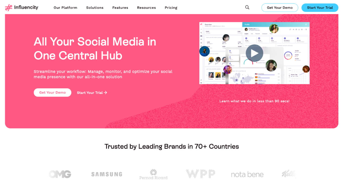  Influencity for managing multiple campaigns simultaneously