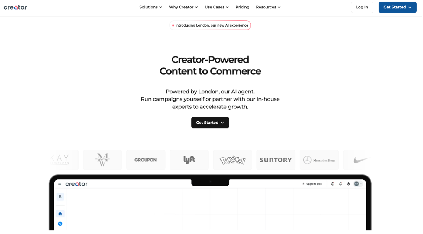 Creator.co for brands running their first influencer campaigns through a self-serve marketplace