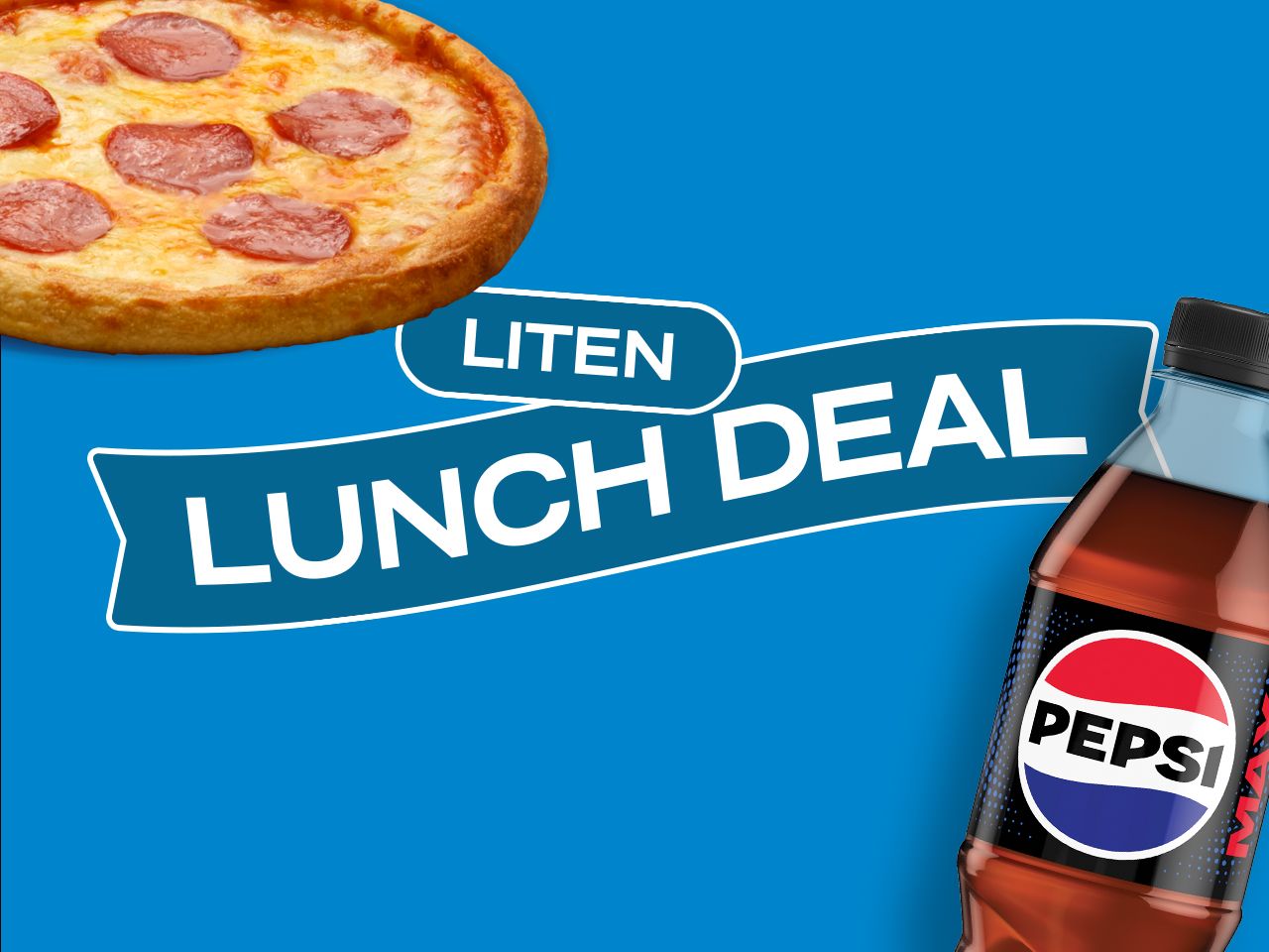 All small pizzas & 0.5L soda!