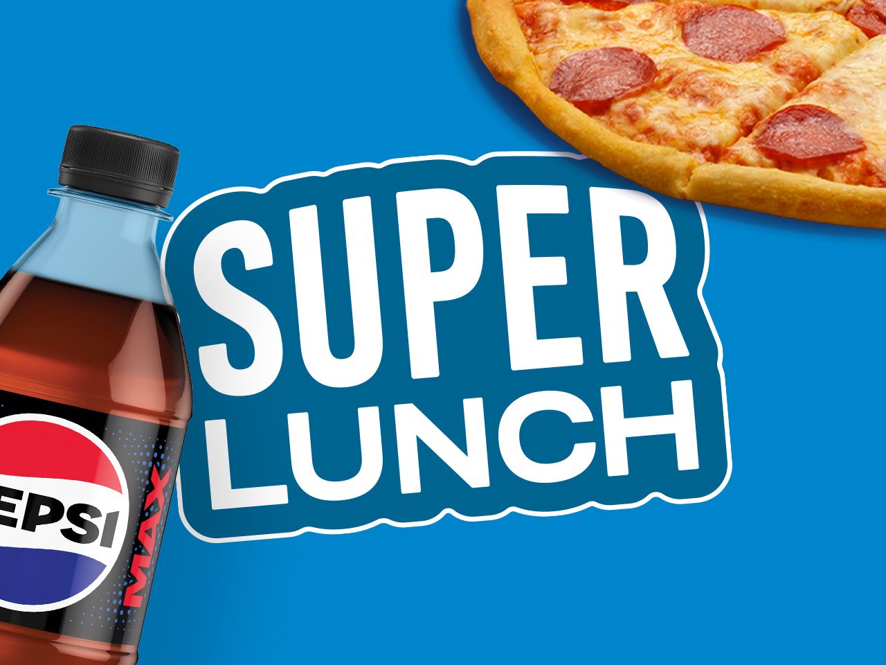 Medium pizza + 0,5 L brus