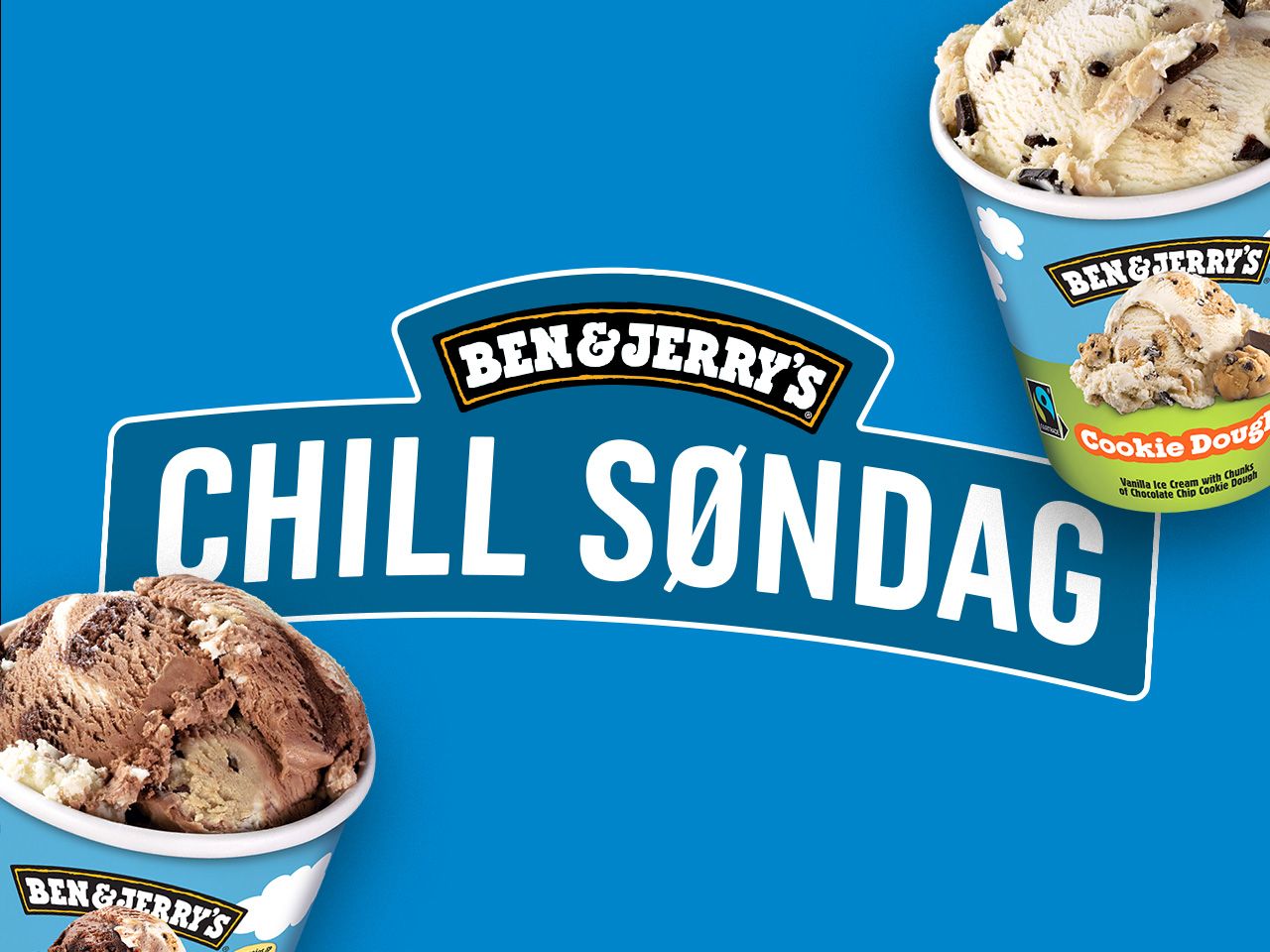 2x valgfri Ben & Jerry's iskrem