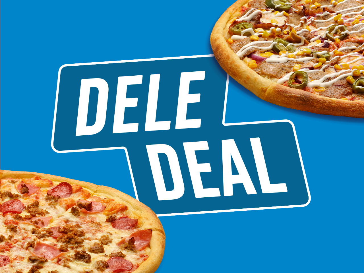 2 store pizza i kategorien klassisk eller premium + 2 sides eller dessert!