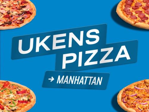 Ukens pizza er stor Manhattan