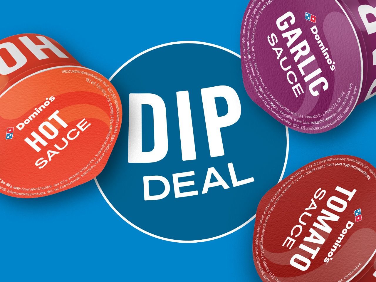 3 valgfri dip til 80kr