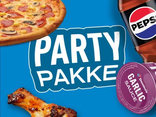 3 store amerikanske premium pizza, 4x siderett, 4x dip og 1,5L brus!