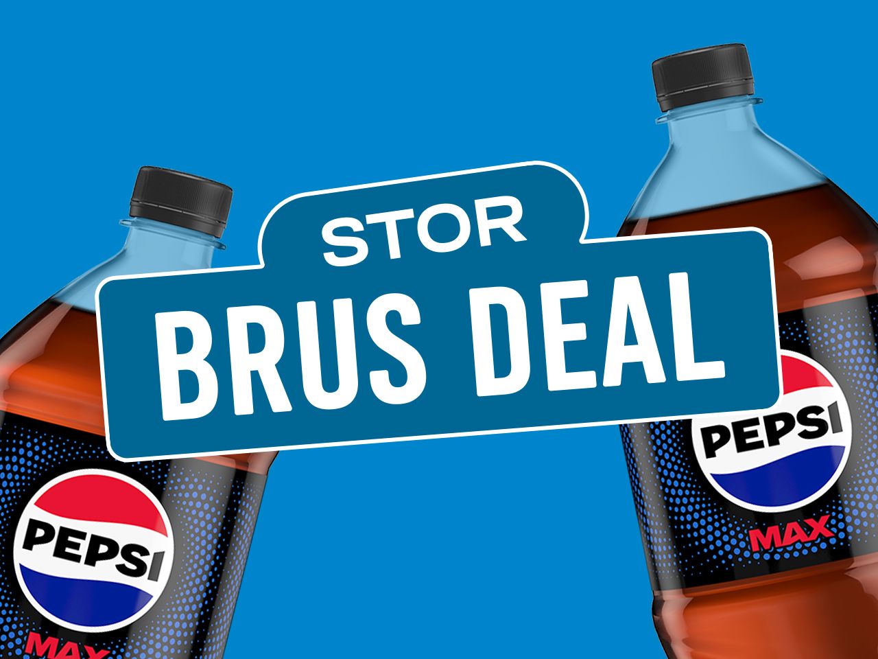 Kjøp 2 valgfri 1,5L brus til 80kr