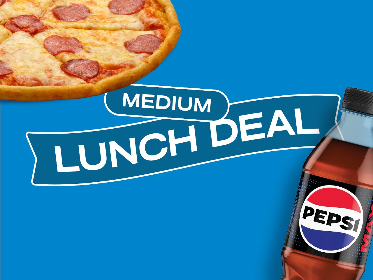 All medium pizzas & 0.5L soda!